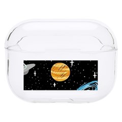 Space Cartoon, Planets, Rockets Hard Pc Airpods Pro Case by nateshop