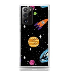 Space Cartoon, Planets, Rockets Samsung Galaxy Note 20 Ultra Tpu Uv Case by nateshop