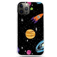 Space Cartoon, Planets, Rockets Iphone 12 Pro Max Tpu Uv Print Case by nateshop