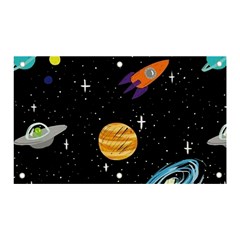 Space Cartoon, Planets, Rockets Banner And Sign 5  X 3  by nateshop