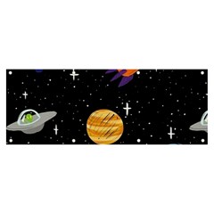 Space Cartoon, Planets, Rockets Banner And Sign 8  X 3  by nateshop