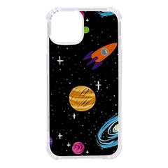 Space Cartoon, Planets, Rockets Iphone 14 Tpu Uv Print Case by nateshop