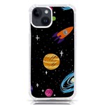 Space Cartoon, Planets, Rockets iPhone 14 TPU UV Print Case Front