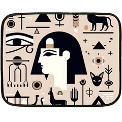 Egypt Pyramid Nature Desert Two Sides Fleece Blanket (mini) by Proyonanggan