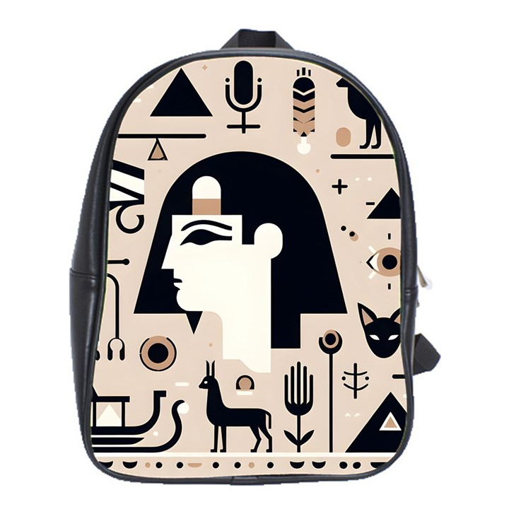 Egypt Pyramid Nature Desert School Bag (XL)