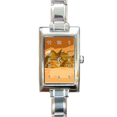 Pyramids Egypt Pyramid Desert Sand Rectangle Italian Charm Watch by Proyonanggan