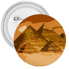 Pyramids Egypt Pyramid Desert Sand 3  Buttons by Proyonanggan