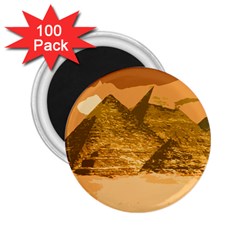 Pyramids Egypt Pyramid Desert Sand 2 25  Magnets (100 Pack)  by Proyonanggan