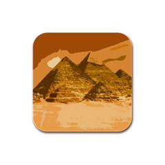 Pyramids Egypt Pyramid Desert Sand Rubber Square Coaster (4 Pack) by Proyonanggan