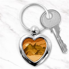 Pyramids Egypt Pyramid Desert Sand Key Chain (heart) by Proyonanggan