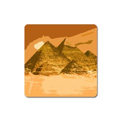 Pyramids Egypt Pyramid Desert Sand Square Magnet by Proyonanggan