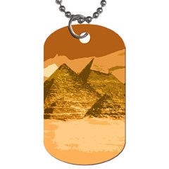 Pyramids Egypt Pyramid Desert Sand Dog Tag (one Side) by Proyonanggan