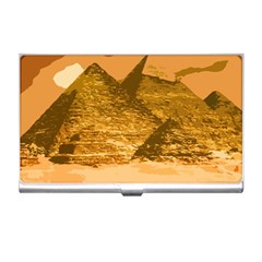 Pyramids Egypt Pyramid Desert Sand Business Card Holder by Proyonanggan