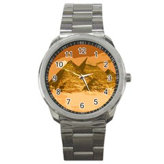 Pyramids Egypt Pyramid Desert Sand Sport Metal Watch by Proyonanggan