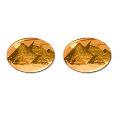 Pyramids Egypt Pyramid Desert Sand Cufflinks (oval) by Proyonanggan