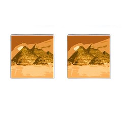 Pyramids Egypt Pyramid Desert Sand Cufflinks (square) by Proyonanggan