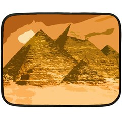 Pyramids Egypt Pyramid Desert Sand Two Sides Fleece Blanket (mini) by Proyonanggan