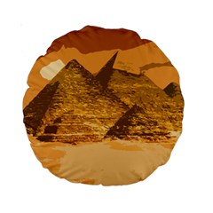 Pyramids Egypt Pyramid Desert Sand Standard 15  Premium Round Cushions by Proyonanggan