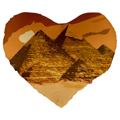 Pyramids Egypt Pyramid Desert Sand Large 19  Premium Heart Shape Cushions by Proyonanggan