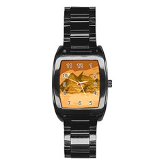 Pyramids Egypt Pyramid Desert Sand Stainless Steel Barrel Watch by Proyonanggan