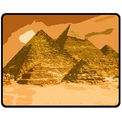 Pyramids Egypt Pyramid Desert Sand Two Sides Fleece Blanket (medium) by Proyonanggan