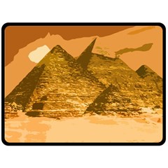 Pyramids Egypt Pyramid Desert Sand Two Sides Fleece Blanket (large) by Proyonanggan