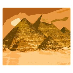 Pyramids Egypt Pyramid Desert Sand Two Sides Premium Plush Fleece Blanket (small) by Proyonanggan