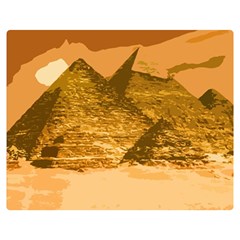 Pyramids Egypt Pyramid Desert Sand Two Sides Premium Plush Fleece Blanket (medium) by Proyonanggan