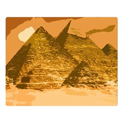 Pyramids Egypt Pyramid Desert Sand Two Sides Premium Plush Fleece Blanket (large) by Proyonanggan