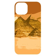 Pyramids Egypt Pyramid Desert Sand Iphone 14 Black Uv Print Case by Proyonanggan