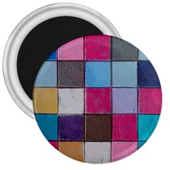 Tile, Colorful, Squares, Texture 3  Magnets by nateshop