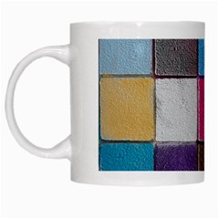 Tile, Colorful, Squares, Texture White Mug by nateshop