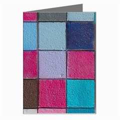 Tile, Colorful, Squares, Texture Greeting Card by nateshop