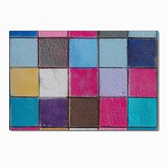 Tile, Colorful, Squares, Texture Postcards 5  X 7  (pkg Of 10)