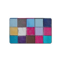 Tile, Colorful, Squares, Texture Magnet (name Card) by nateshop