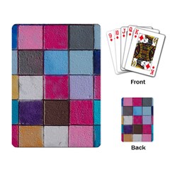 Tile, Colorful, Squares, Texture Playing Cards Single Design (rectangle) by nateshop