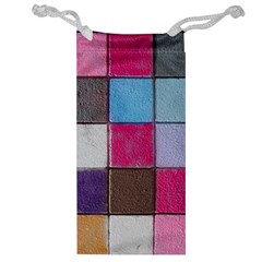 Tile, Colorful, Squares, Texture Jewelry Bag by nateshop