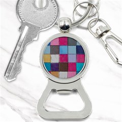 Tile, Colorful, Squares, Texture Bottle Opener Key Chain by nateshop