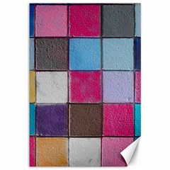 Tile, Colorful, Squares, Texture Canvas 12  X 18  by nateshop