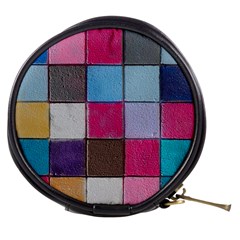 Tile, Colorful, Squares, Texture Mini Makeup Bag by nateshop