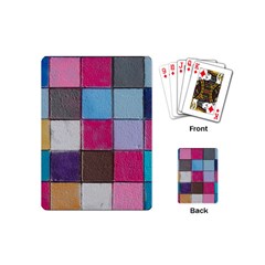 Tile, Colorful, Squares, Texture Playing Cards Single Design (mini)