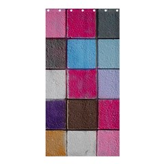 Tile, Colorful, Squares, Texture Shower Curtain 36  X 72  (stall)  by nateshop