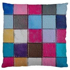 Tile, Colorful, Squares, Texture Large Cushion Case (two Sides) by nateshop