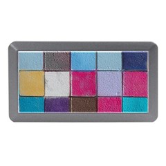 Tile, Colorful, Squares, Texture Memory Card Reader (mini) by nateshop