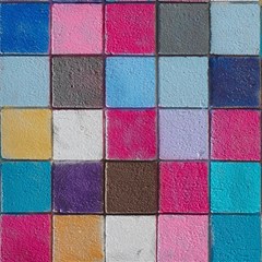 Tile, Colorful, Squares, Texture Play Mat (rectangle) by nateshop