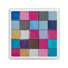 Tile, Colorful, Squares, Texture Memory Card Reader (square) by nateshop