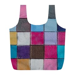 Tile, Colorful, Squares, Texture Full Print Recycle Bag (l) by nateshop