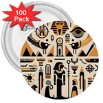 Egypt Pyramids Nature Desert 3  Buttons (100 pack)  Front