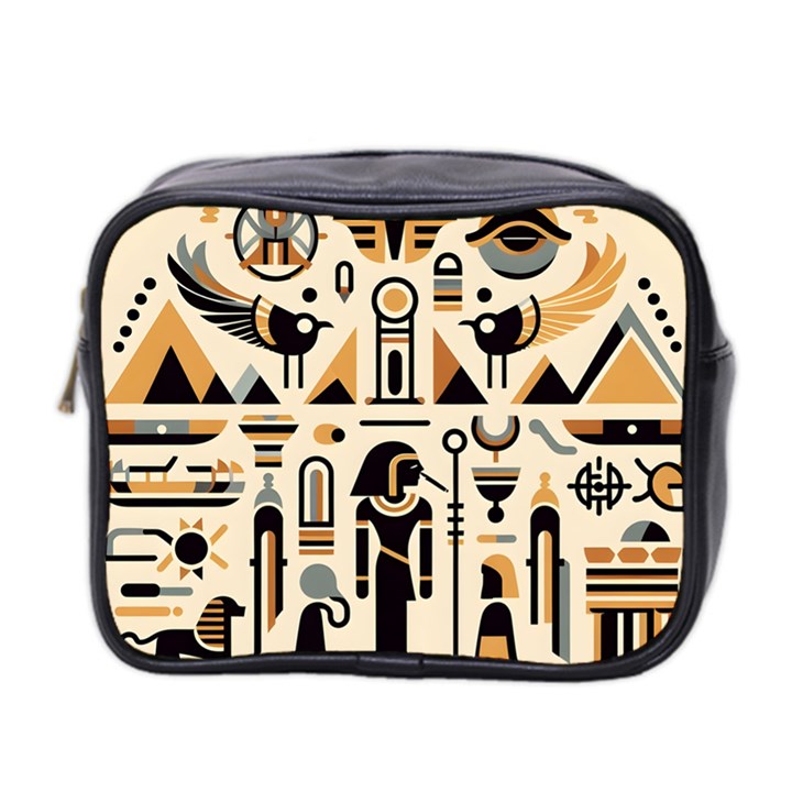 Egypt Pyramids Nature Desert Mini Toiletries Bag (Two Sides)