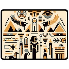 Egypt Pyramids Nature Desert Fleece Blanket (large) by Proyonanggan